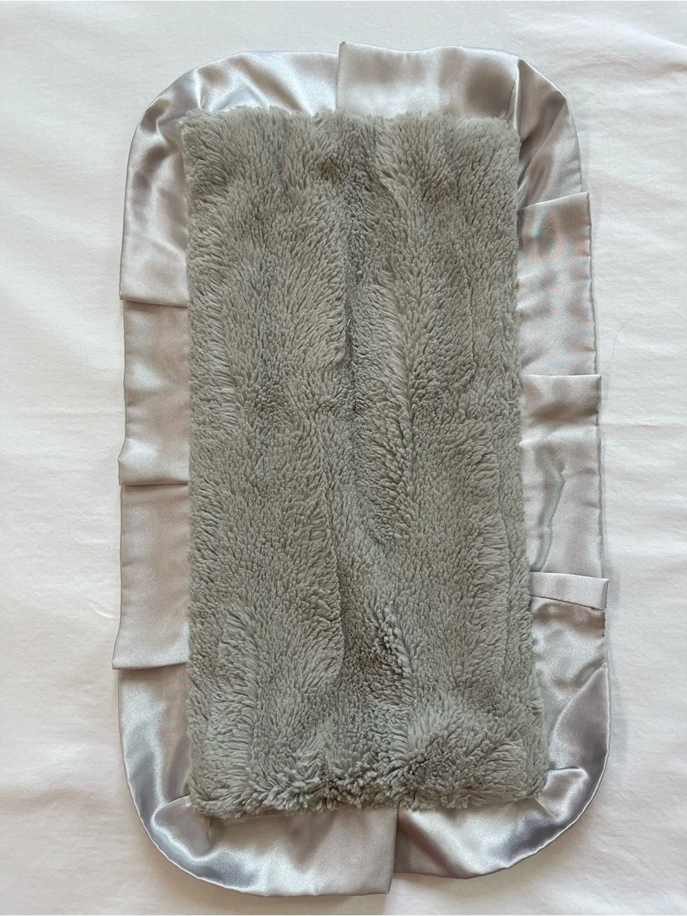 Minky Couture Pink Arrow Plush Sensory Lovey with Silver Satin Ruffle
